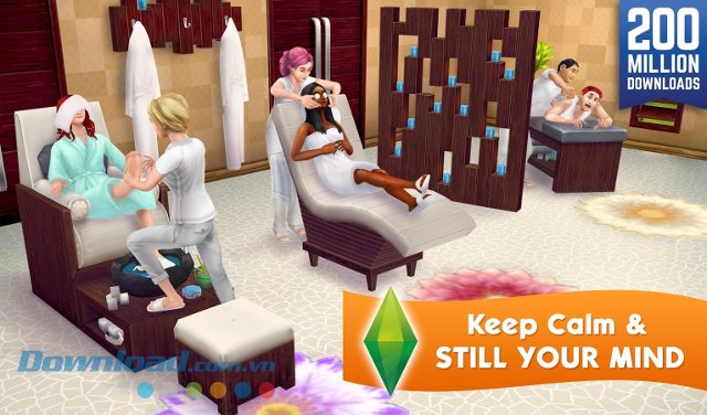 Đến spa thư giãn trong game The Sims FreePlay