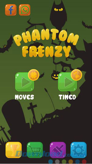 Màn hình chính của game Phantom Frenzy