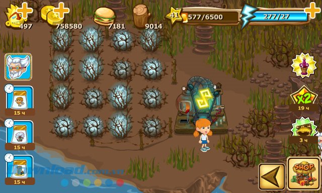 Xây đựng đảo hoang trong game Robinson