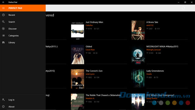 Giao diện ứng dụng Perfect Pad Giao diện ứng dụng Perfect Pad