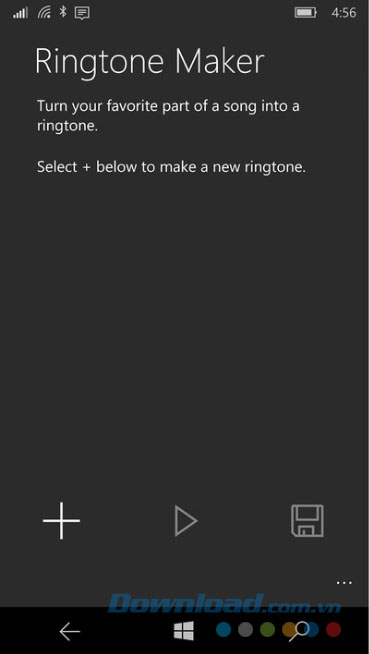 Giao diện ứng dụng Ringtone Maker
