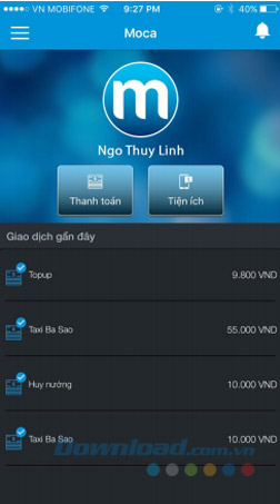 Đăng nhập Moca