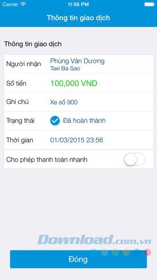 Thông tin giao dịch