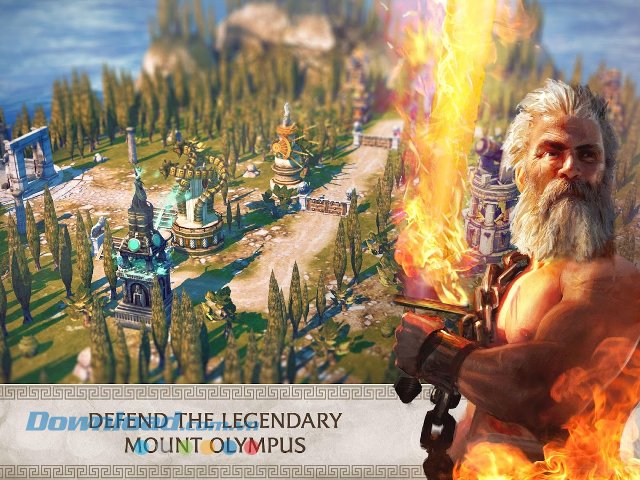 Bảo vệ pháo đài trong game Olympus Rising
