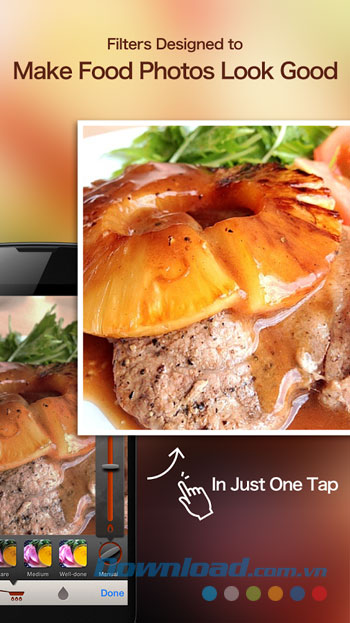 Chỉnh sửa món ăn với SnapDish
