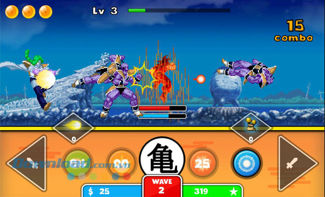Mở khóa bổ trợ trong game Goku Saiyan Warrior 