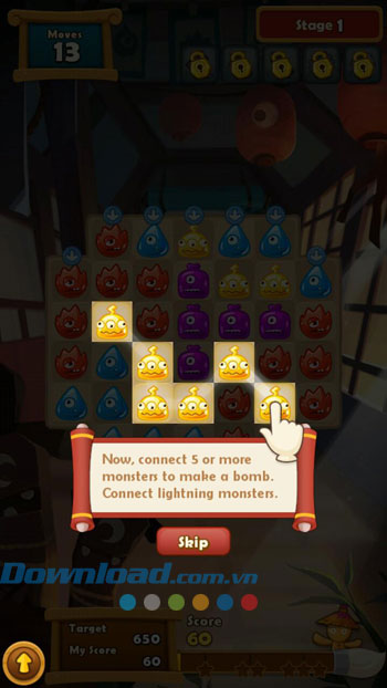 Monster Busters: Link Flash gồm nhiều kiểu nối khác nhau