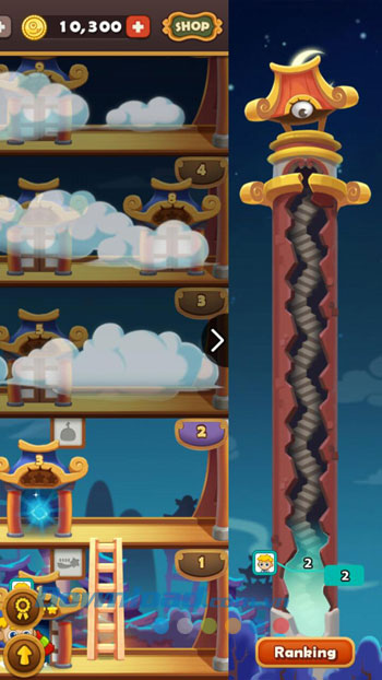 Nỗ lực dẫn đầu trên bảng xếp hạng trong game Monster Busters: Link Flash 