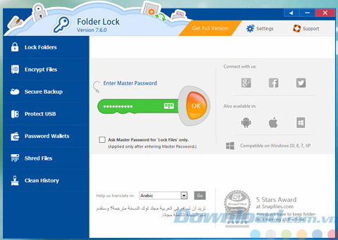 Folder Lock: Giải pháp bảo mật dữ liệu toàn diện cho cá nhân và doanh nghiệp. https://st.download.com.vn/data/image/2016/05/23/Folder-Lock-giao-dien.jpg
