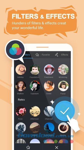 PowerCam gồm nhiều bộ lọc mạnh mẽ