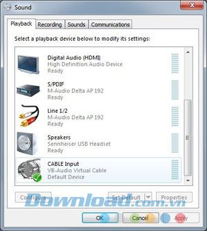 Lựa chọn làm thiết bị input