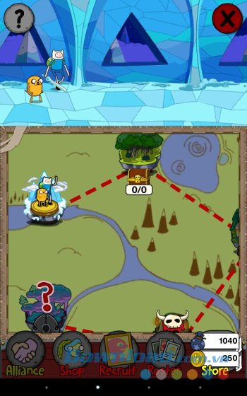 Bản đồ game Adventure Time Puzzle Quest 