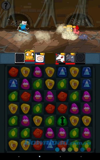 Lối chơi trong game Adventure Time Puzzle Quest 