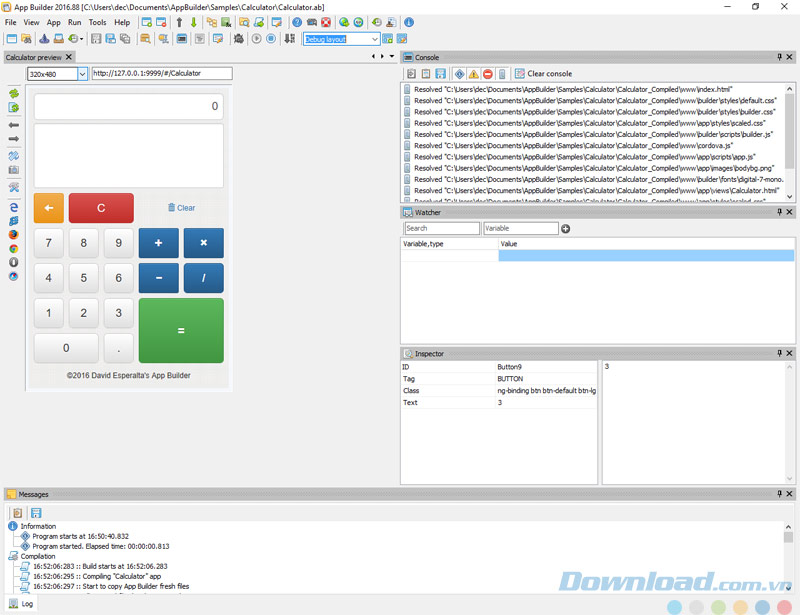 Công cụ gỡ lỗi của App Builder