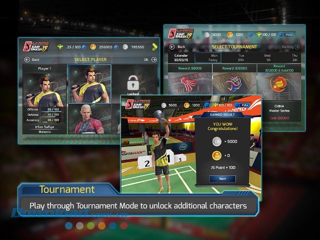 Li-Ning Jump Smash 15 gồm nhiều giải đấu hấp dẫn
