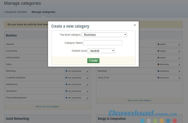 Tự tạo các tiểu mục nhỏ