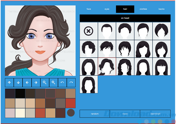 Giao diện chính của My Blue Robot Giao diện chính của My Blue Robot