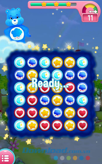 Đồ họa màu mè của Care Bears Belly Match 