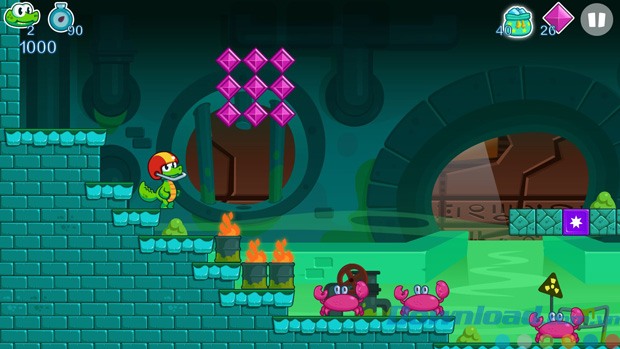 Giao diện game Croc's World 2