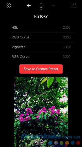 Lưu preset cá nhân Lưu preset cá nhân