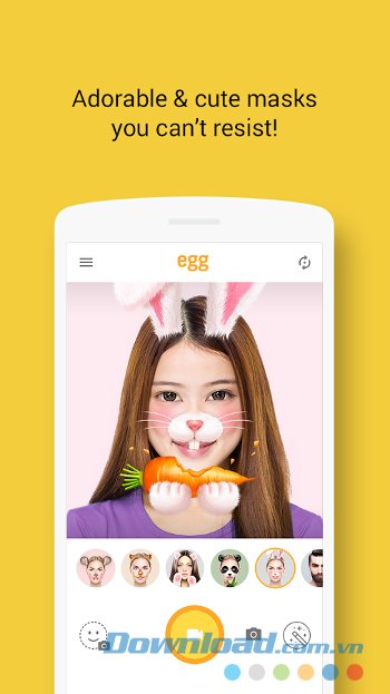 Thêm mặt nạ vào ảnh với Egg 
