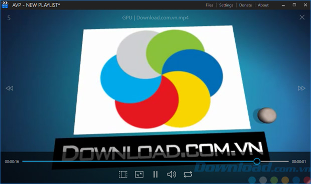 Giao diện của Awesome Video Player