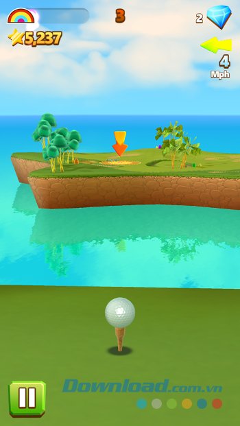 Giao diện màn chơi game Golf Island 