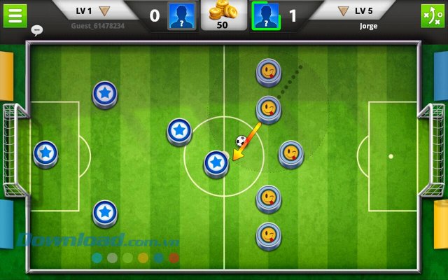 Giao diện màn chơi game Soccer Stars