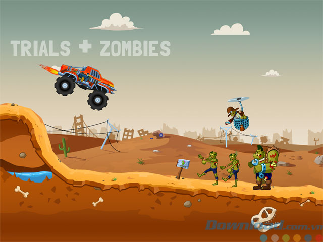 Game lái xe diệt thây ma Zombie Road Trip Trials cho Android