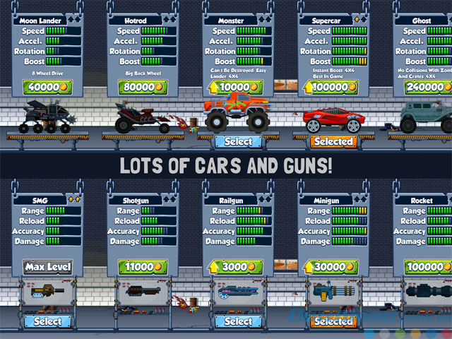 Nâng cấp cho vũ khí và xe