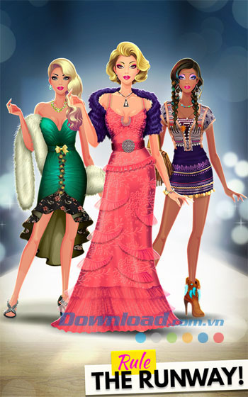 Giao diện chính trong game Fashion Diva
