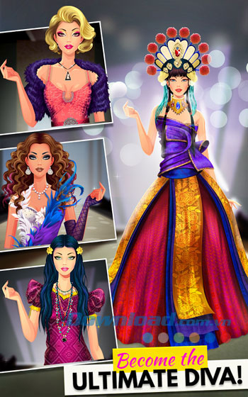 Giao diện chính trong game Fashion Diva