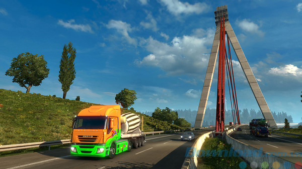 Khám phá thế giới Euro Truck Simulator 2 với trải nghiệm lái xe tải chân thực và đầy thử thách. https://st.download.com.vn/data/image/2016/06/06/Euro-Truck-Simulator-2-giao-dien.jpg