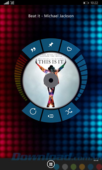 Giao diện của Perfect Music cho Windows Phone