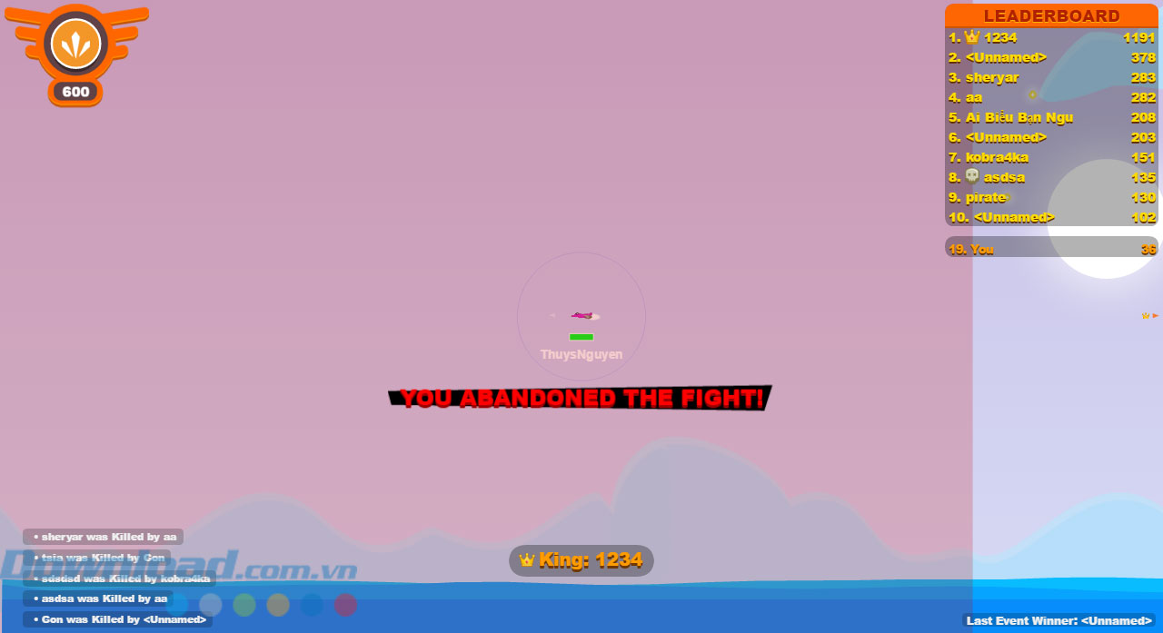 Các khu vực nguy hiểm trong game