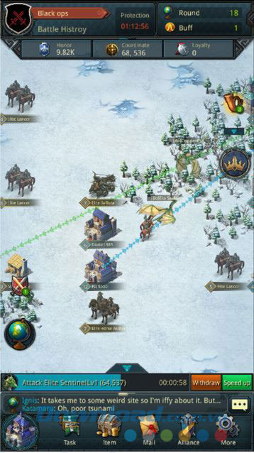 Hình ảnh cuộc chiến trong game