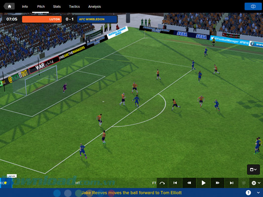 Giao diện của Football Manager Touch 2016