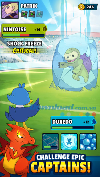 Giao diện chơi game Dynamons 2 trên Android