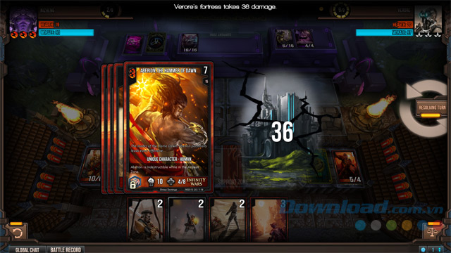 Chiến đấu trong Infinity Wars: Animated Trading Card Game