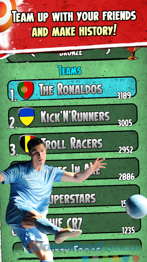 Lập đội với bạn bè Facebook