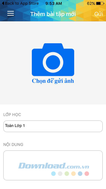 Gửi bài tập