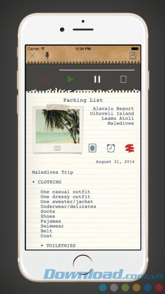 Chèn ảnh và file ghi âm
