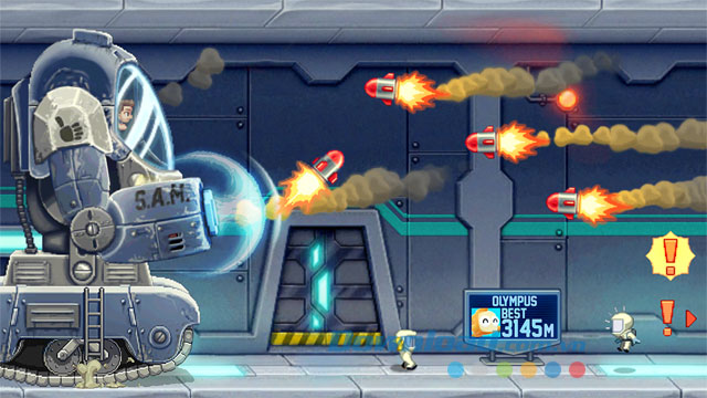 Giao diện trong game Jetpack Joyride trên Android
