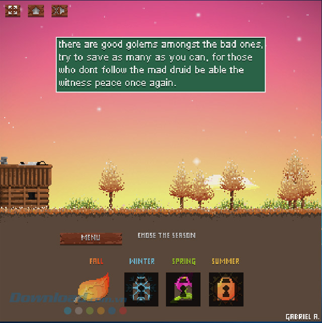 Tùy chọn trong game Tiny Tale