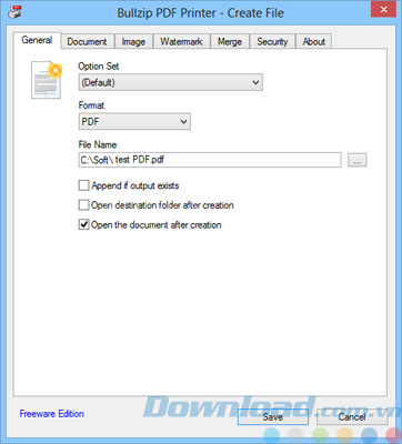 BullZip PDF Printer