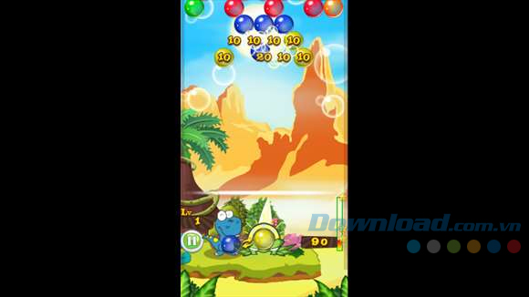 Bắn bong bóng trong game Happy Bubbles Shooter