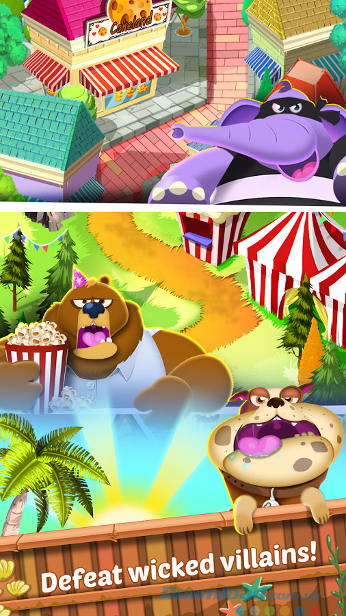 Đánh bại nhiều nhân vật phản diện