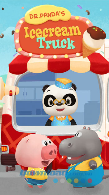 Giao diện chơi game Dr. Panda's Ice Cream Truck trên Android