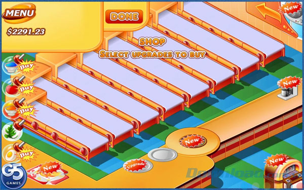 Tùy chọn nâng cấp trong Stand O'Food HD