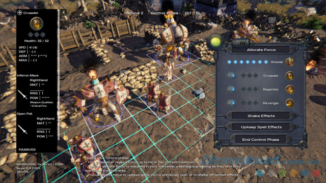 Di chuyển trong game chiến thuật theo lượt WARMACHINE: Tactics